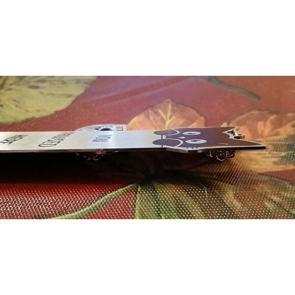 NEW You Pawsed Here Metal Kitty Cat Kitten Bookmark with Paw Dangler Gift Idea - Picture 8 of 9